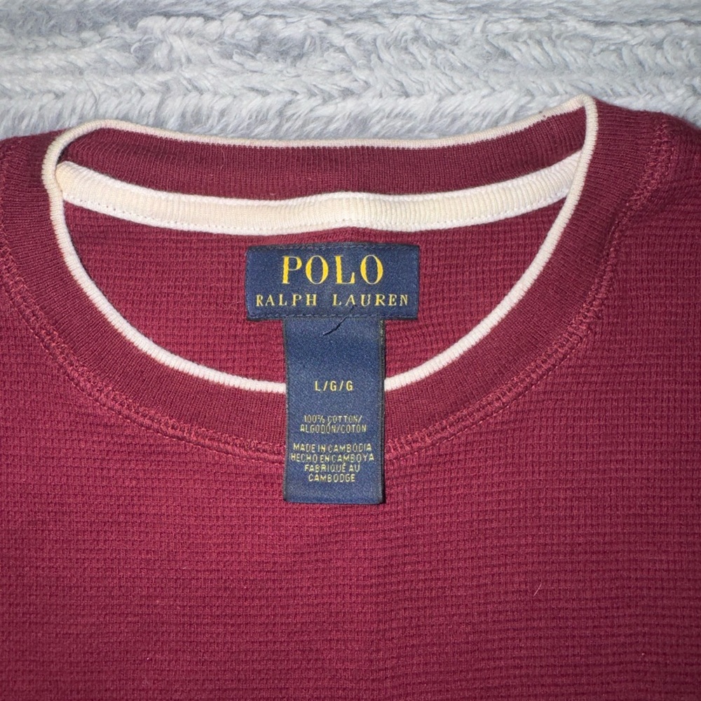 Polo by Ralph Lauren Men's Maroon Crewneck Sweater